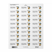 Wonder-vrouw die vooraan vliegt etiket (Full Sheet)