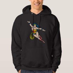 Wonder-vrouw die vooraan vliegt hoodie