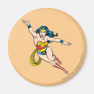 Wonder-vrouw die vooraan vliegt magneet