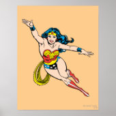 Wonder-vrouw die vooraan vliegt poster (Voorkant)