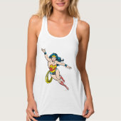 Wonder-vrouw die vooraan vliegt tanktop (Voorkant)
