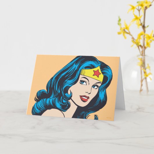 Wonder Vrouw Kaart (Gele Bloem)