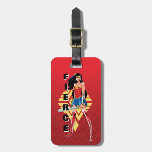 Wonder-vrouw met zwaard - doorboring bagagelabel