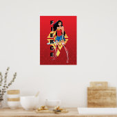 Wonder-vrouw met zwaard - doorboring poster (Keuken)