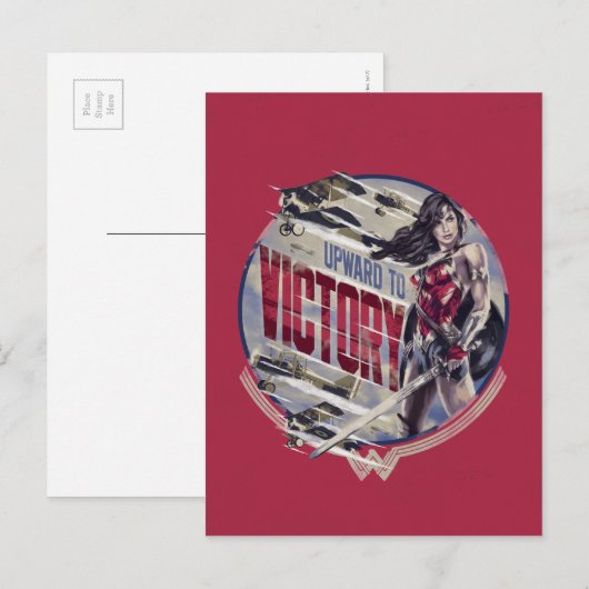 Wonder-vrouw naar slachtoffer briefkaart (Voorkant / Achterkant)