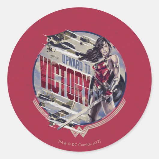 Wonder-vrouw naar slachtoffer ronde sticker (Voorkant)