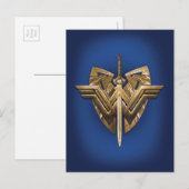 Wonder-vrouwsymbool met zwaard justitie briefkaart (Voorkant / Achterkant)