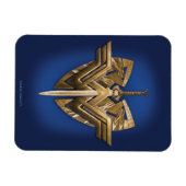 Wonder-vrouwsymbool met zwaard justitie magneet (Horizontaal)