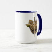 Wonder-vrouwsymbool met zwaard justitie mok (Voorkant rechts)