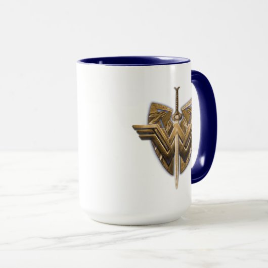 Wonder-vrouwsymbool met zwaard justitie mok (Voorkant rechts)