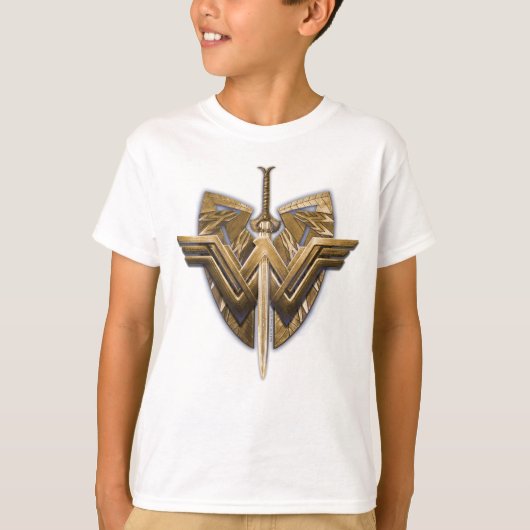 Wonder-vrouwsymbool met zwaard justitie t-shirt (Voorkant)