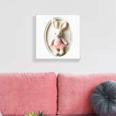 Wonder Wall Art Ballerina Bunny Canvas Afdruk (Insitu (Woonkamer))