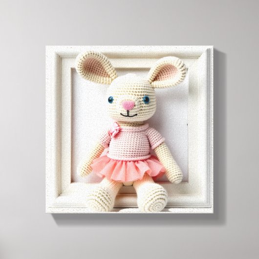 Wonder Wall Art Bunny Ballet Canvas Afdruk (Voorkant)