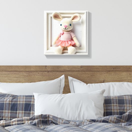Wonder Wall Art Bunny Ballet Canvas Afdruk (Insitu (Slaapkamer))