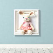 Wonder Wall Art Bunny Ballet Canvas Afdruk (Insitu (Houten vloer))