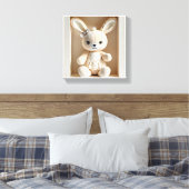 Wonder Wall Art Elegant Bunny Belle Canvas Afdruk (Insitu (Slaapkamer))