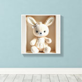 Wonder Wall Art Elegant Bunny Belle Canvas Afdruk (Insitu (Houten vloer))