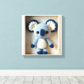 Wonder Wall Art Gezellige Koala Vriend Canvas Afdruk (Insitu (Houten vloer))