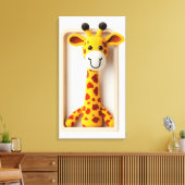 Wonder Wall Art Giggling Giraffe Canvas Afdruk (Insitu (Woonkamer))