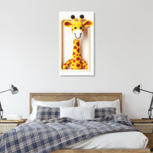 Wonder Wall Art Giggling Giraffe Canvas Afdruk (Insitu (Slaapkamer))
