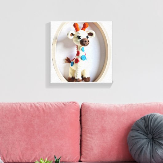 Wonder Wall Art grillige Giraffe Canvas Afdruk (Insitu (Woonkamer))