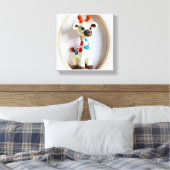 Wonder Wall Art grillige Giraffe Canvas Afdruk (Insitu (Slaapkamer))