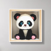Wonder Wall Art Panda Knuffel Buddy Canvas Afdruk (Voorkant)