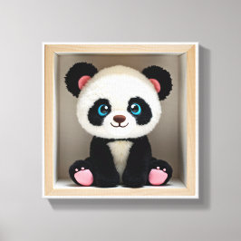 Wonder Wall Art Panda Knuffel Buddy Canvas Afdruk