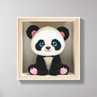 Wonder Wall Art Panda Knuffel Buddy Canvas Afdruk