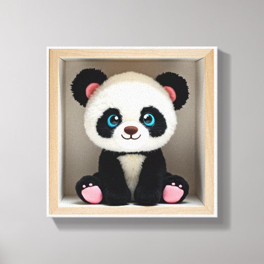 Wonder Wall Art Panda Knuffel Buddy Canvas Afdruk (Voorkant)