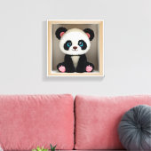 Wonder Wall Art Panda Knuffel Buddy Canvas Afdruk (Insitu (Woonkamer))