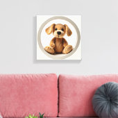 Wonder Wall Art Puppy Love Canvas Afdruk (Insitu (Woonkamer))