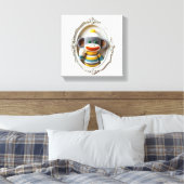 Wonder Wall Art speelse haakaap Canvas Afdruk (Insitu (Slaapkamer))