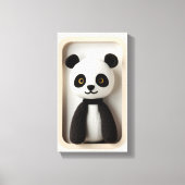 Wonder Wall Art Speelse Panda Canvas Afdruk (Voorkant)