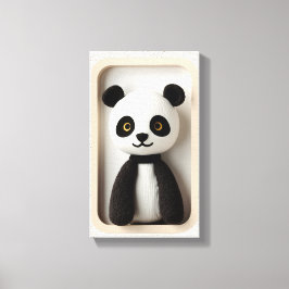 Wonder Wall Art Speelse Panda Canvas Afdruk