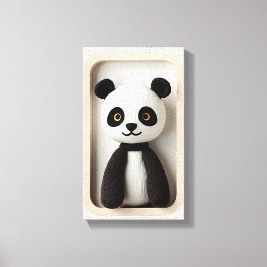 Wonder Wall Art Speelse Panda Canvas Afdruk (Voorkant)