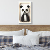 Wonder Wall Art Speelse Panda Canvas Afdruk (Insitu (Slaapkamer))
