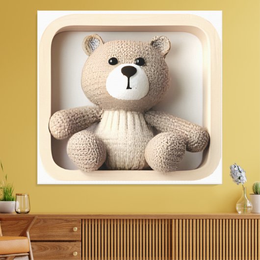Wonder Wall Art Tijdloze Teddy Canvas Afdruk (Insitu (Woonkamer))