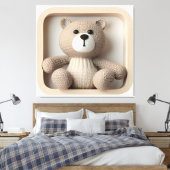 Wonder Wall Art Tijdloze Teddy Canvas Afdruk (Insitu (Slaapkamer))