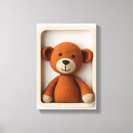 Wonder Wall Art Warm Bruin Bea Canvas Afdruk