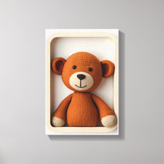 Wonder Wall Art Warm Bruin Bea Canvas Afdruk (Voorkant)