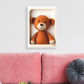 Wonder Wall Art Warm Bruin Bea Canvas Afdruk (Insitu (Woonkamer))