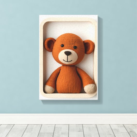 Wonder Wall Art Warm Bruin Bea Canvas Afdruk (Insitu (Houten vloer))