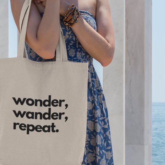 Wonder Wander Herhaal Avontuur Ontdek Reizen Tote Bag