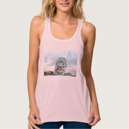 "Wonder Wheel at Twilight"-dames met racerbacktank Tanktop