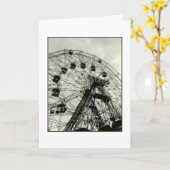 'Wonder Wheel' blanco wenskaart Kaart (Gele Bloem)