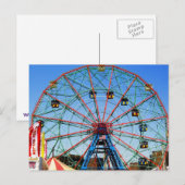 Wonder Wheel - Coney Island, NYC briefkaart (Voorkant / Achterkant)