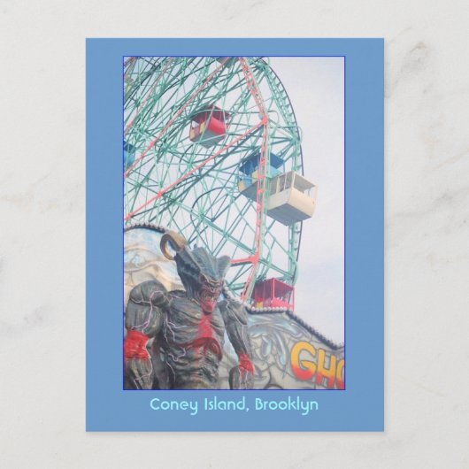 Wonder Wheel met Demon (Coney Is., NY) briefkaart (Voorkant)