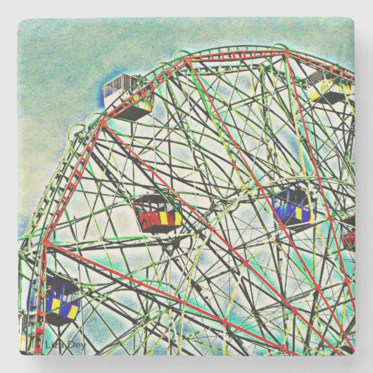Wonder Wheel Stone Onderzetter (Voorkant)