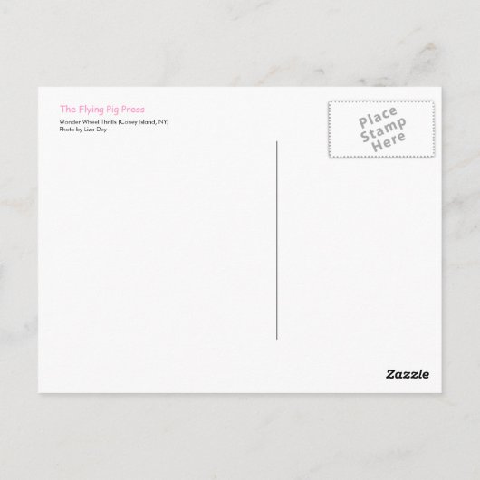 Wonder Wheel Thrills (Coney Island, NY) briefkaart (Achterkant)